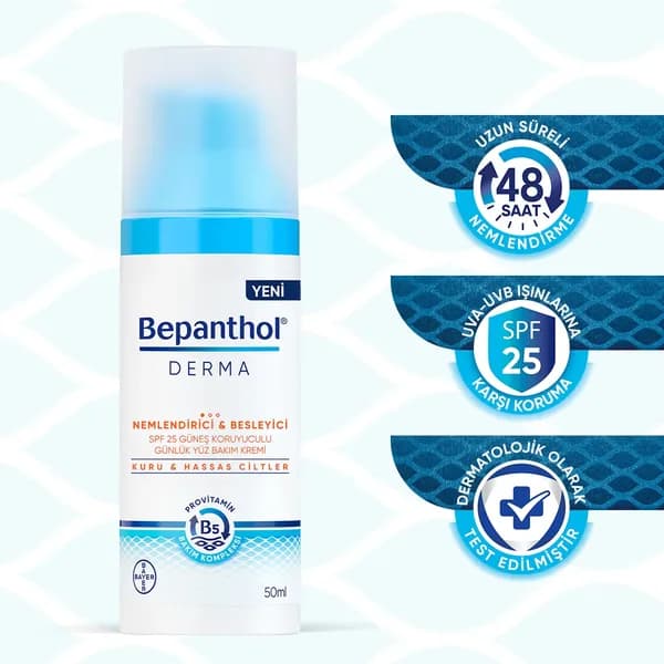 Bepanthol Derma Feuchtigkeitsgesichtcreme SPF 25 50 ml