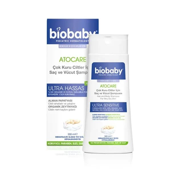 Biobaby Hair and Body Shampoo for Dry and Very Dry Skin 300 ml