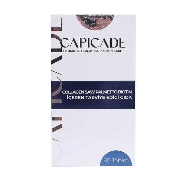 Capicade Collagen Saw Palmetto Biotin Containing Food Supplement 60 Tablet