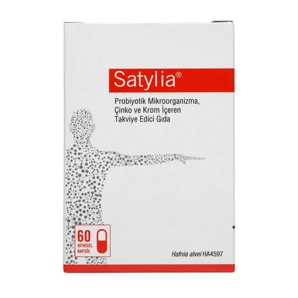 Satylia Probiotic Microorganism Zinc and Chromium Food Supplement 60 Vegetable Capsules