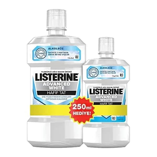 Listerine Advanced White Mild Taste 500 ml + 250 ml GIFT