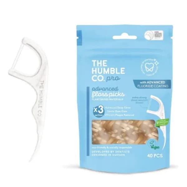 The Humble Co. Pro Advanced Floss Picks 40 pcs