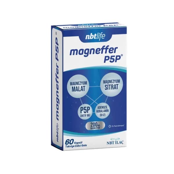 Nbt Life Magneffer P5P Food Supplement 60 Capsules