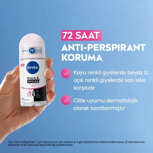 Nivea Black- White Invisible Women's Roll On 50 ml