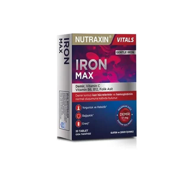 Nutraxin Iron Max Dietary Supplement 30 Tablet