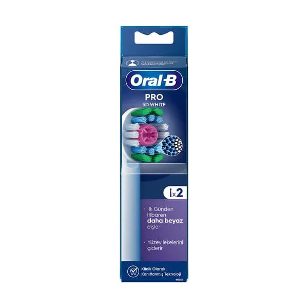 Oral-b White Toothbrush Replacement Head 2 pcs