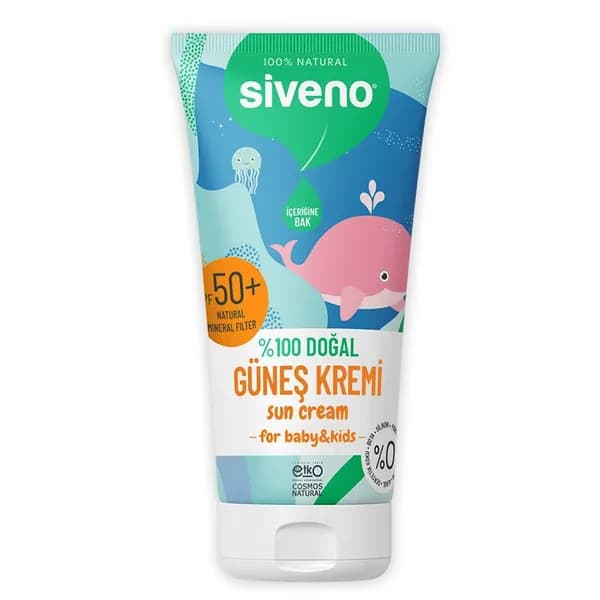 Siveno Natural Sunscreen for Babies Spf50+ 50 ml