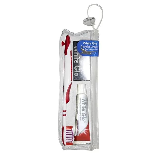 White Glo Toothpaste and Brush Travel Set