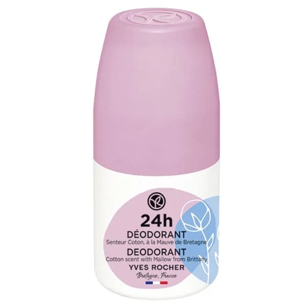 Yves Rocher Roll-on Deodorant - Cotton Flower and Mallow 50 ml