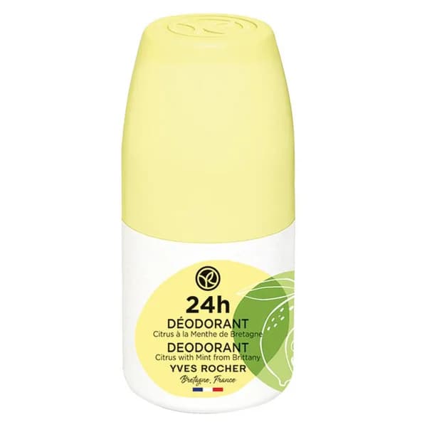 Yves Rocher Unisex Roll-on Deodorant - Organic Mint and Lemon 50 ml