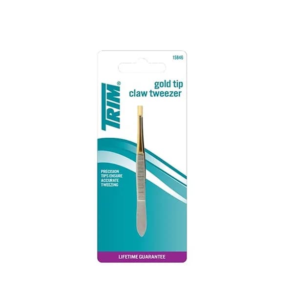 Trim Flat Gold-tipped Tweezers