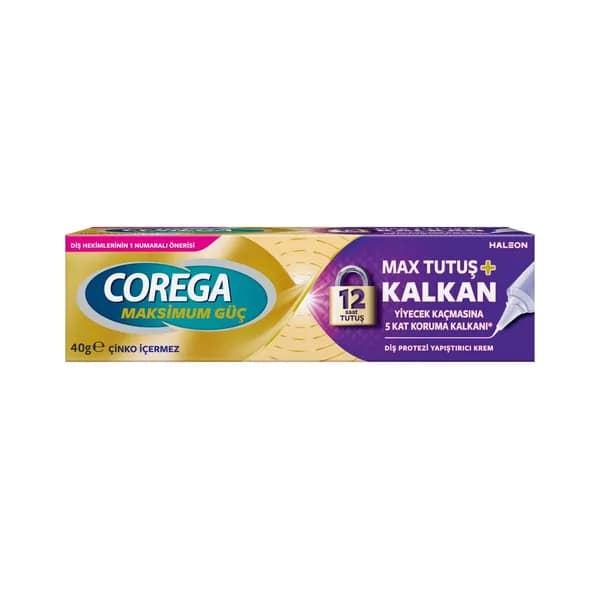 Corega Maximum Hold Shield Denture Adhesive Cream 40 gr