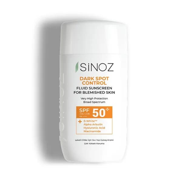 احصلي على بشرة مشرقة: واقي شمس Sinoz Spf50+ للبقع