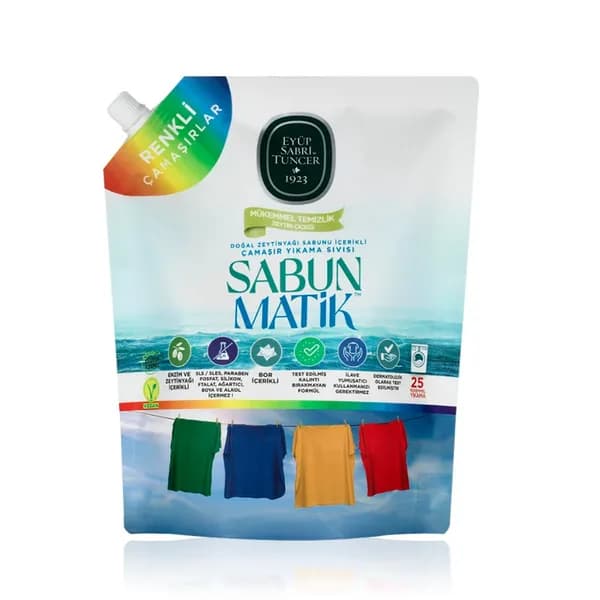 Eyüp Sabri Tuncer Natural Olive Oil Laundry Washing Liquid Colors 1,5 lt