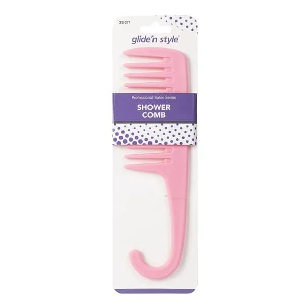 Glide’n Style Pink Shower Comb