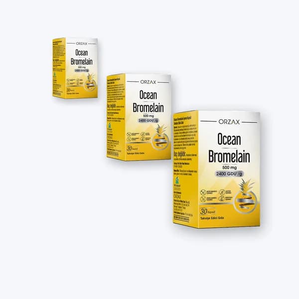 Set - Orzax Ocean Bromelain 30 capsules - 3 Pack