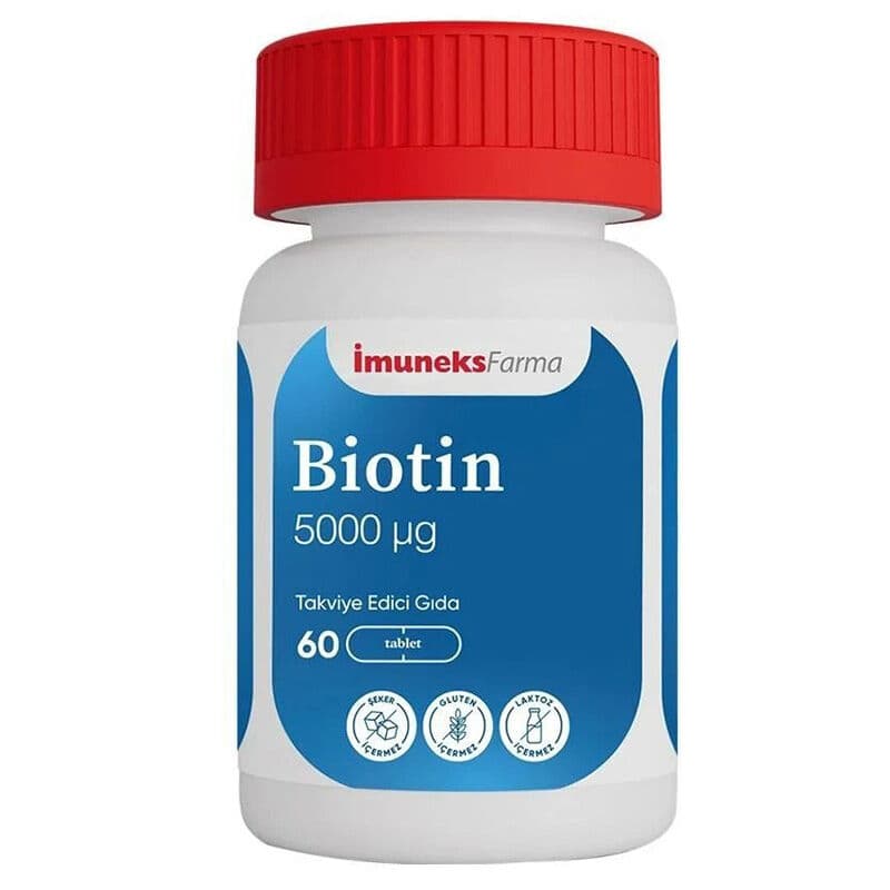 Renforcez Cheveux, Peau, Ongles avec İmuneks Biotine 5000µg