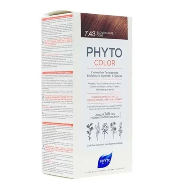 Phyto صبغة الشعر العشبية فيتو فيتوكولر 7.43 لون أوبورن نحاسي دوري بتركيبة جديدة