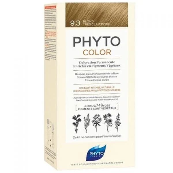 Phyto صبغة الشعر العشبية فيتو فيتوكولر 9.3 أشقر فاتح تركيبة جديدة