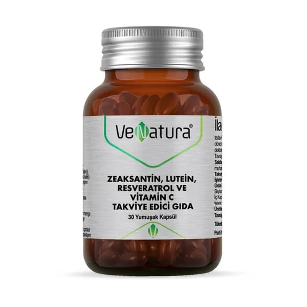 VeNatura Zeaxanthin Lutein Resveratrol and Vitamin C Food Supplement 30 Soft Capsules