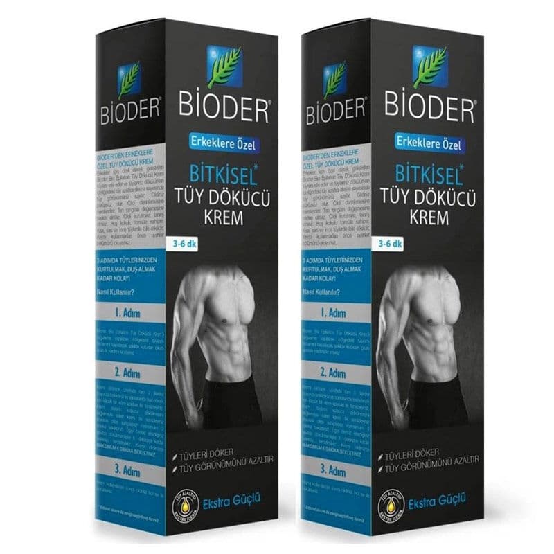 Bioder مجموعة كريم إزالة الشعر الخاصة للرجال من بيودر