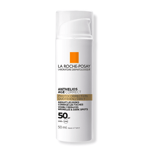 La Roche-Posay كريم الوجه المضاد للشيخوخة أنثيليوس إيج كوريكت بعامل حماية من الشمس 50+ من لا روش بوزيه، 50 مل