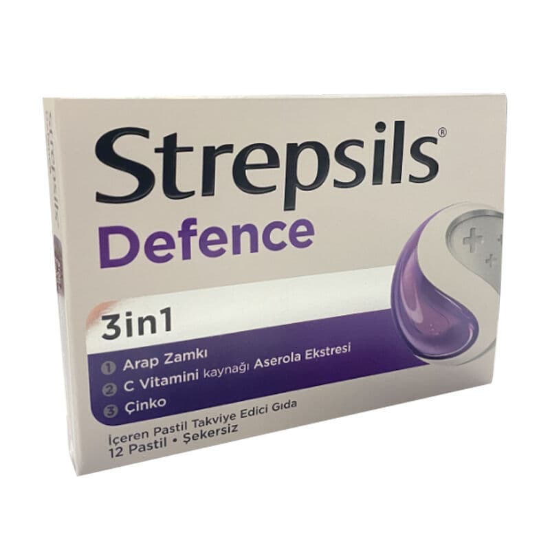 Strepsils ستربسلز ديفينس غذاء مكمل غذائي 12 قرصًا